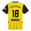 Maglia ufficiale Borussia Dortmund Moukoko 18 Casa 2024-25 per Uomo